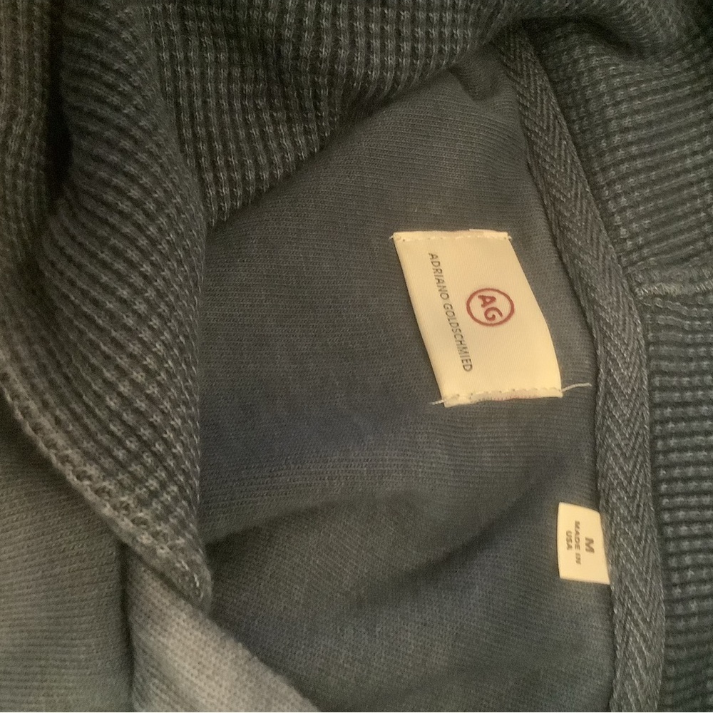 Men’s Adrianne Goldschmied Blue textured Sweatshirt Size Medium - Picture 9 of 9